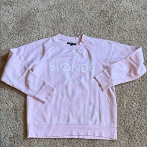 Brunette The Label Soft Pink Blonde Crewneck Sweater